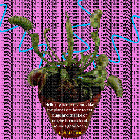 venus flytrap with they/them pronouns